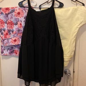 Torrid size 4, black, sleeveless shirt.